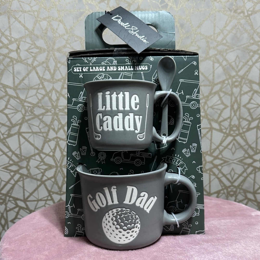 Gray Golf Dad Mug Set